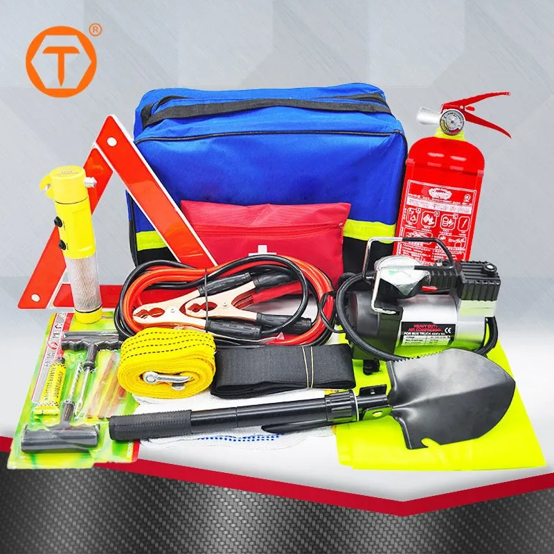 13 Kit de Reparação de Pneus de Emergência para Carro com Compressor Elétrico Portátil PCS