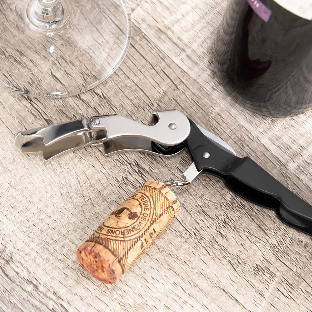 Conjunto de Abridor de Vinho Compacto, com Abridor de Cerveja Integrado