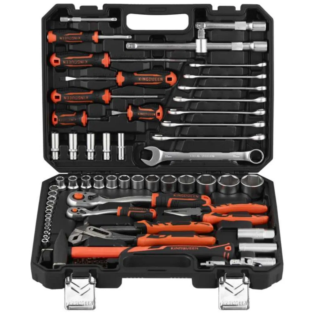76PCS Conjunto de Ferramentas de Reparação Automotiva Durável e Resistente para Manutenção de Carros