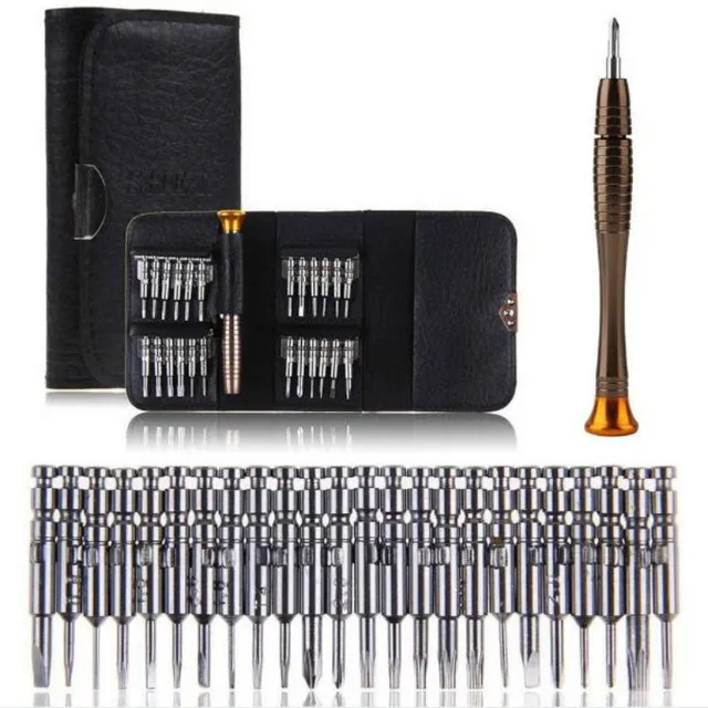 Conjunto de Chaves de Precisão Mini 25 em 1 Kit de Ferramentas de Reparação de Abridores de Chaves Torx Eletrônicas para iPhone Câmera Relógio Tablet PC