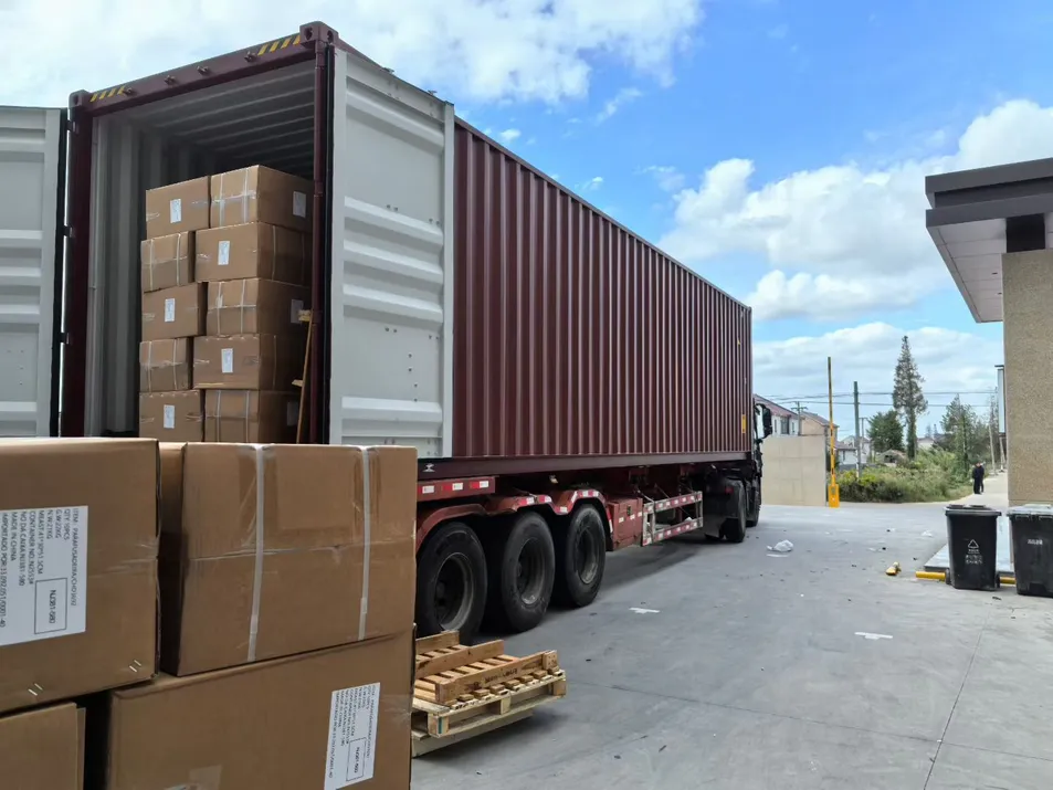 Paletes prontas para exportação e transporte internacional
