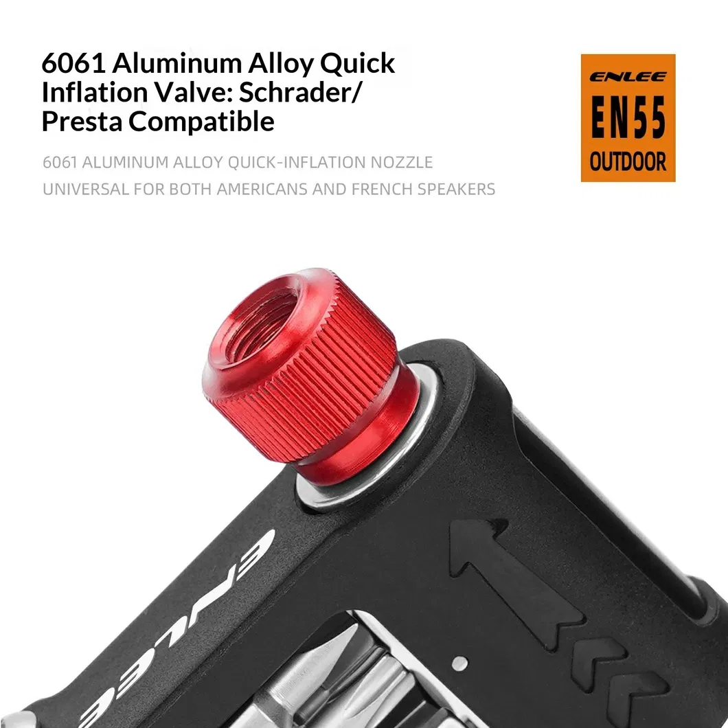 Enlee En55 Kit de Ferramentas Portátil para Reparação de Bicicleta Mini com CO2 Inflador para Manutenção de Bicicleta
