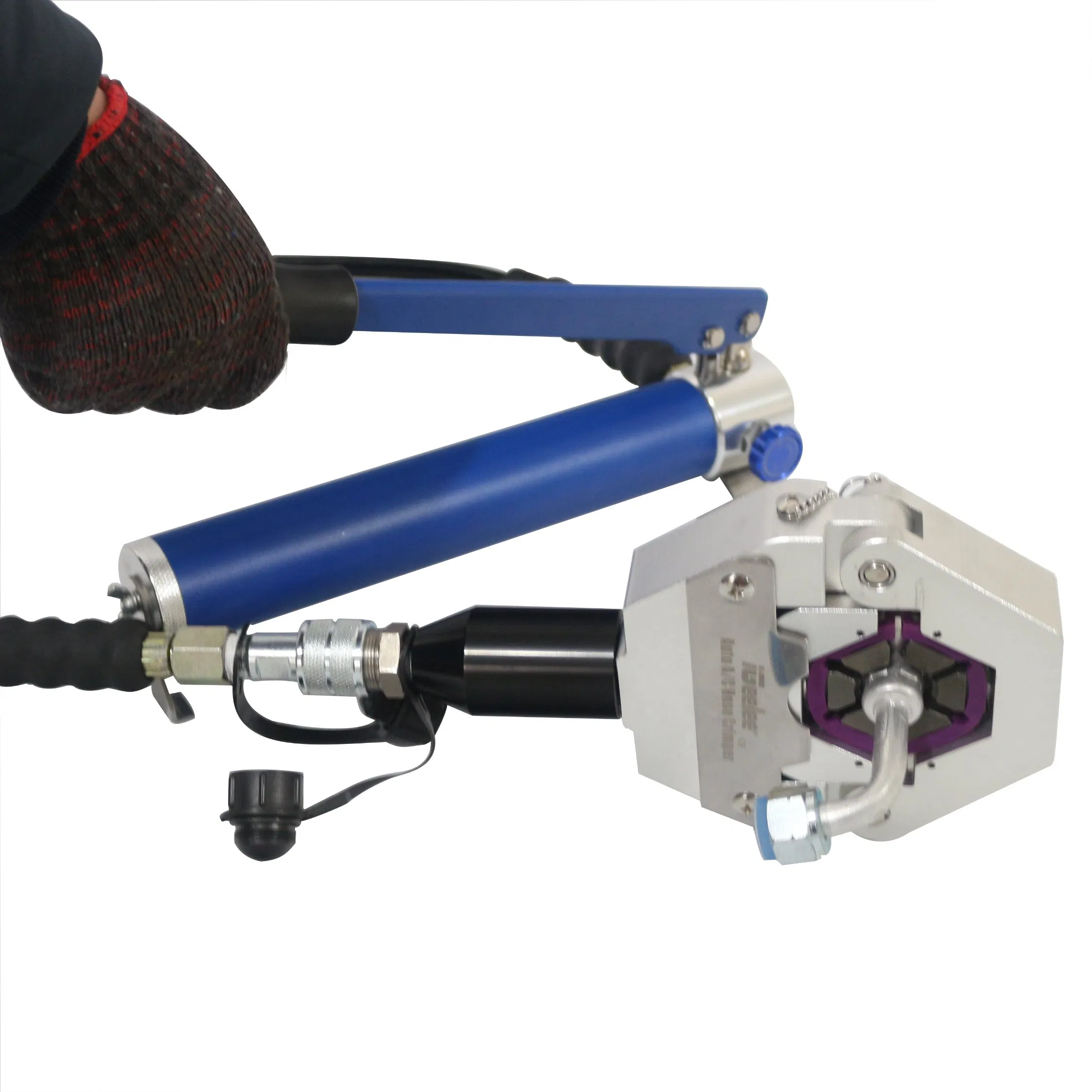 Kit de Crimpagem de Mangueiras Igeelee Ig-7842b Ferramenta Hidráulica para Reparar Tubos de Ar Condicionado para Reparo de Carros com Bomba