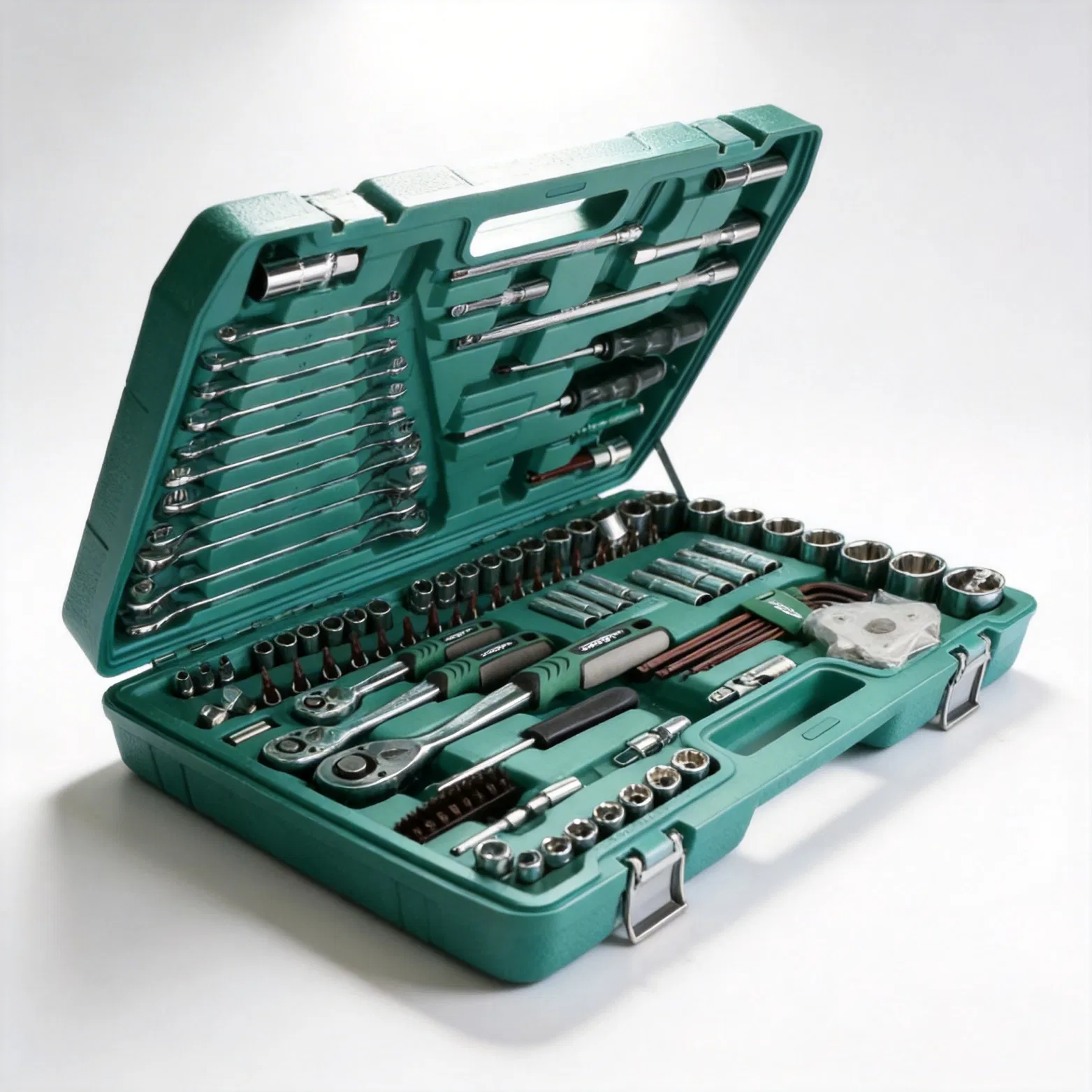 121PCS Conjunto de Ferramentas Master Socket, Kit de Chave de Ratchet e Chave Pesada para Uso em Garagem e Industrial