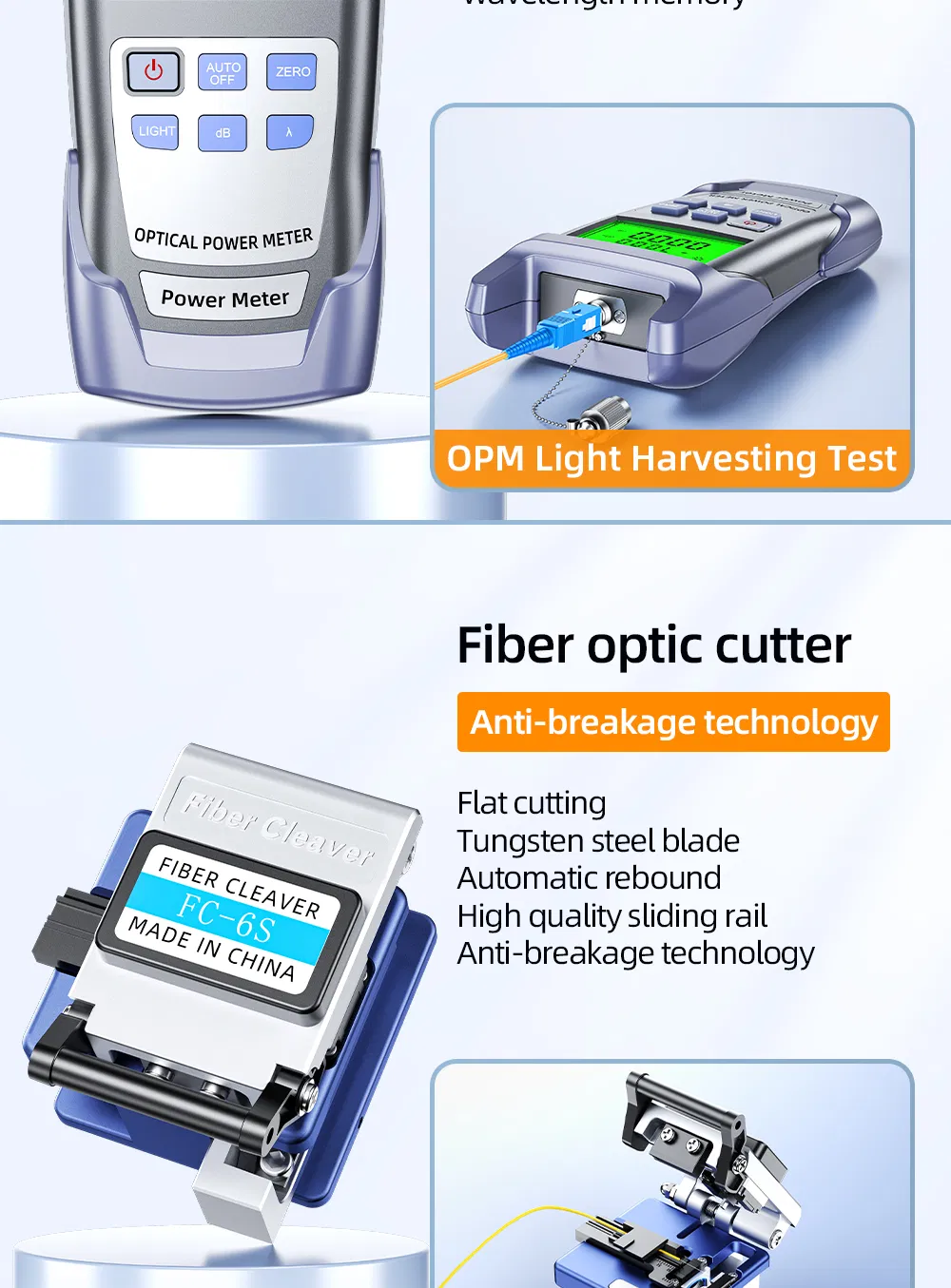 Kit Completo de Ferramentas para Emenda e Terminação de Fibra para Instalação e Manutenção de FTTH