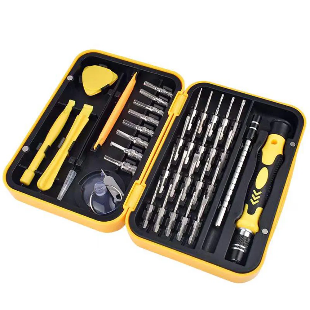 32PC Conjunto de Ferramentas Padrão Conjunto de Ferramentas Manuais de Hardware Precisão Magnética Multi Função Conjunto de Ferramentas de Reparação Profissional com Certificação RoHS CE GS CCC Atende ANSI JIS DIN