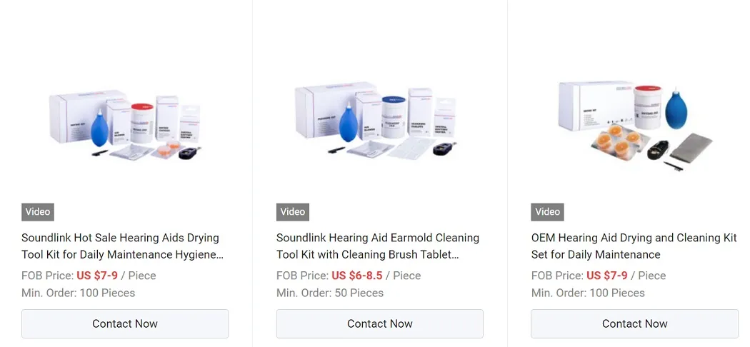 Kit de Ferramentas para Secagem de Aparelhos Auditivos para Manutenção Diária e Cuidados de Higiene