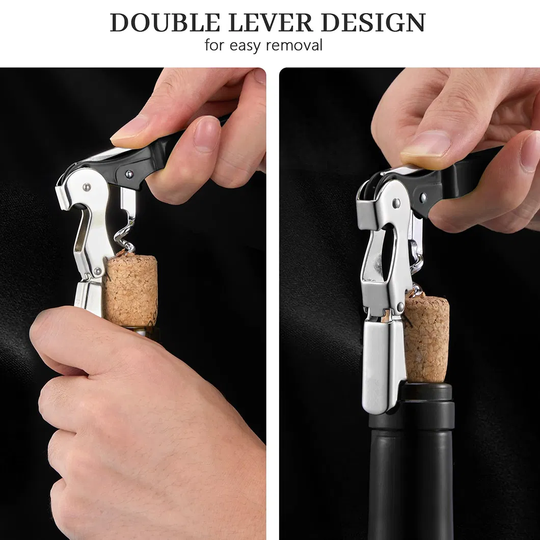 Conjunto de Abridor de Vinho Compacto, com Abridor de Cerveja Integrado