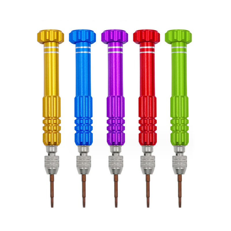 Relógios, Telefones, Câmera, PCB, Eletrônicos Pequenos 5-in-1 Mini Chave de Fenda Portátil, Ferramenta de Chave de Fenda Personalizada em Liga de Alumínio