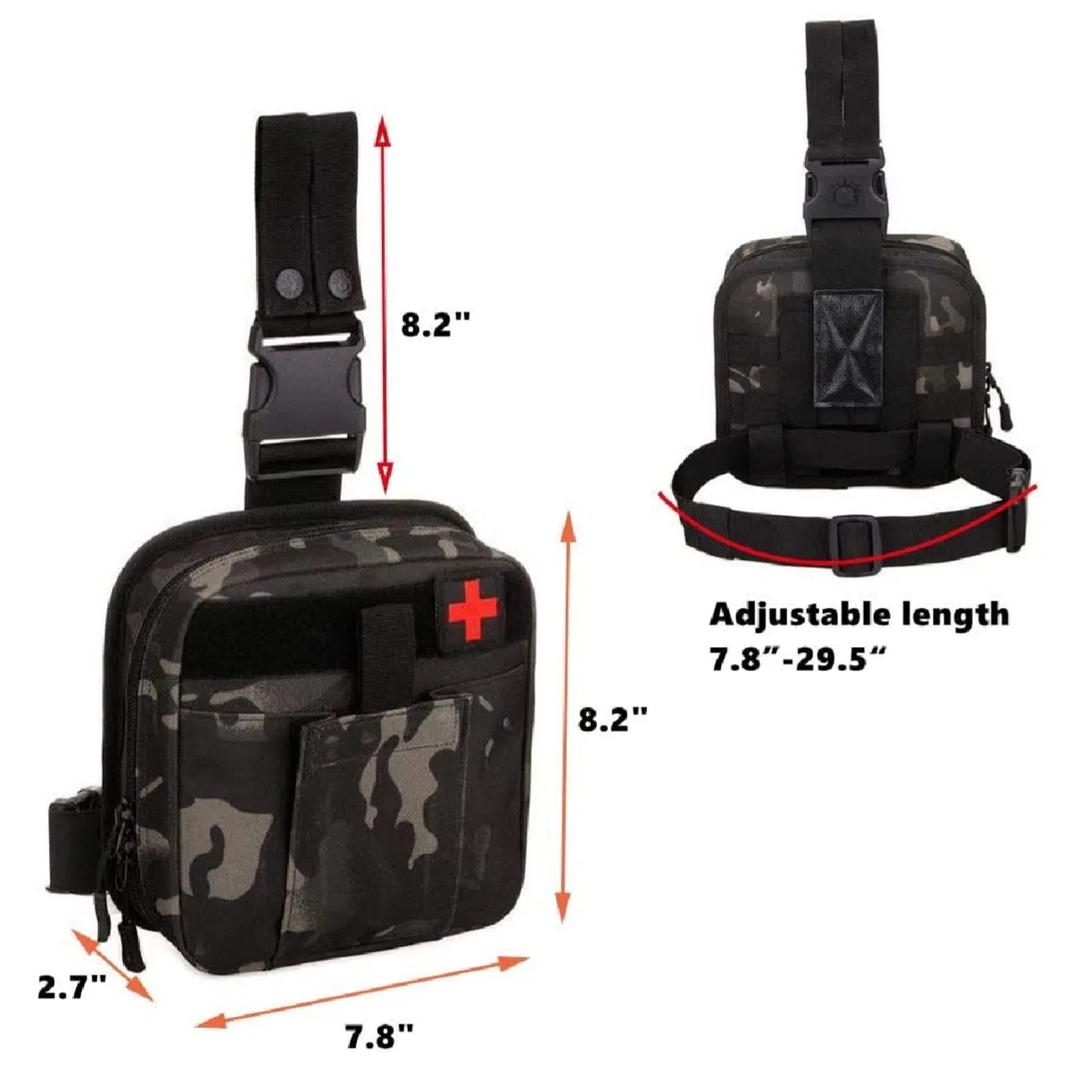 Kit de Primeiros Socorros Tático Mini Compacto Personalizável para Viagens ao Ar Livre