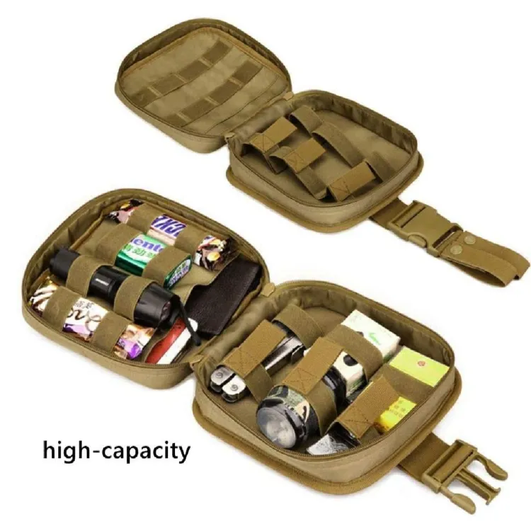 Kit de Primeiros Socorros Tático Mini Compacto Personalizável para Viagens ao Ar Livre