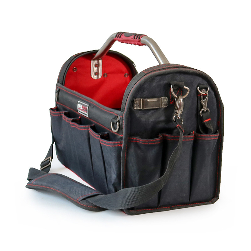 Conjunto de ferramentas para manutenção de aparelhos elétricos com múltiplos bolsos, alça de metal, tecido Oxford de atacado e capacidade de carga