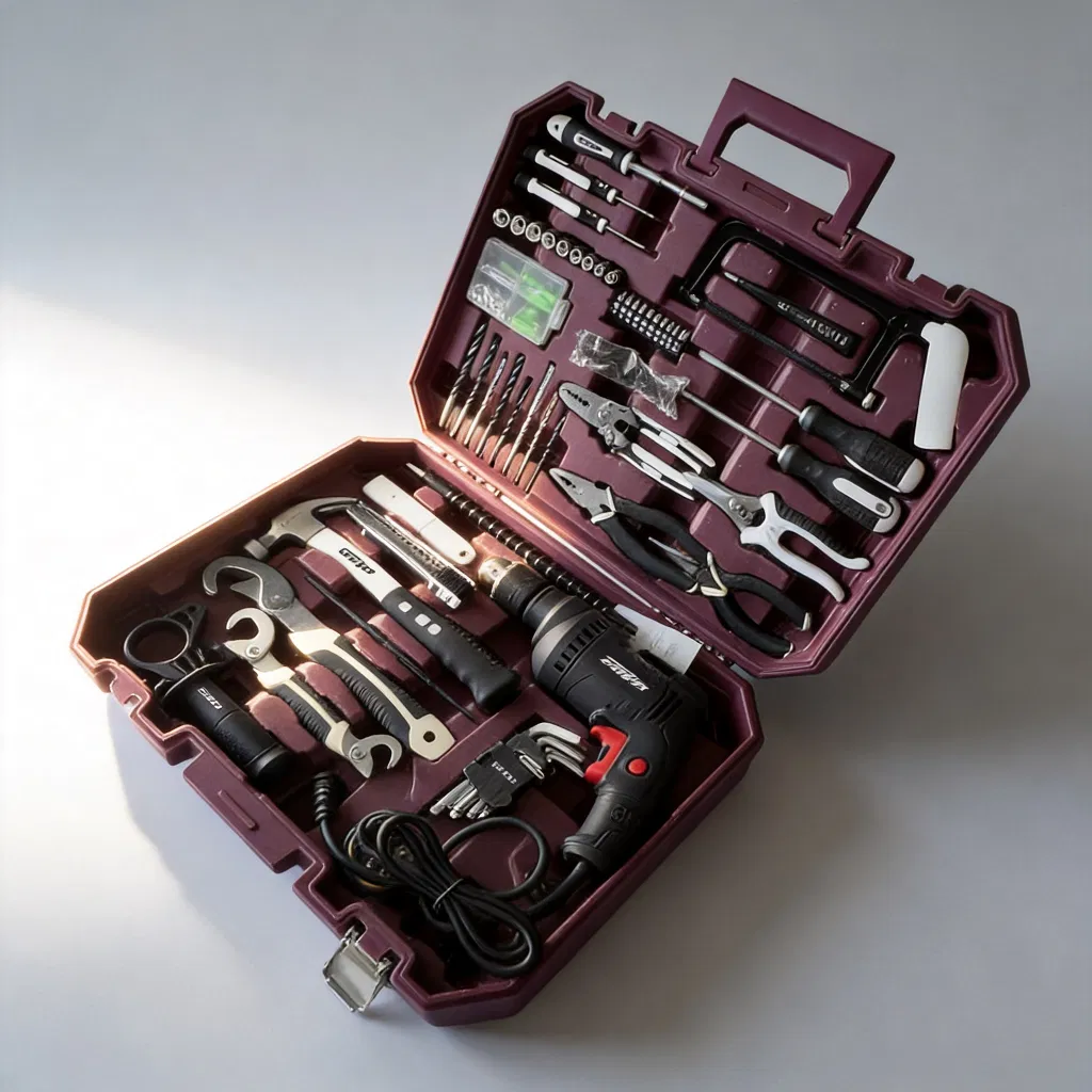 168PCS Conjunto de Ferramentas Multifuncional com Furadeira, Kit Completo de Ferramentas para Consertos em Casa e Carro