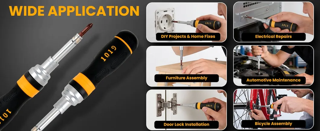 19-in-1 Chave de Fenda Magnética com Catraca para DIY