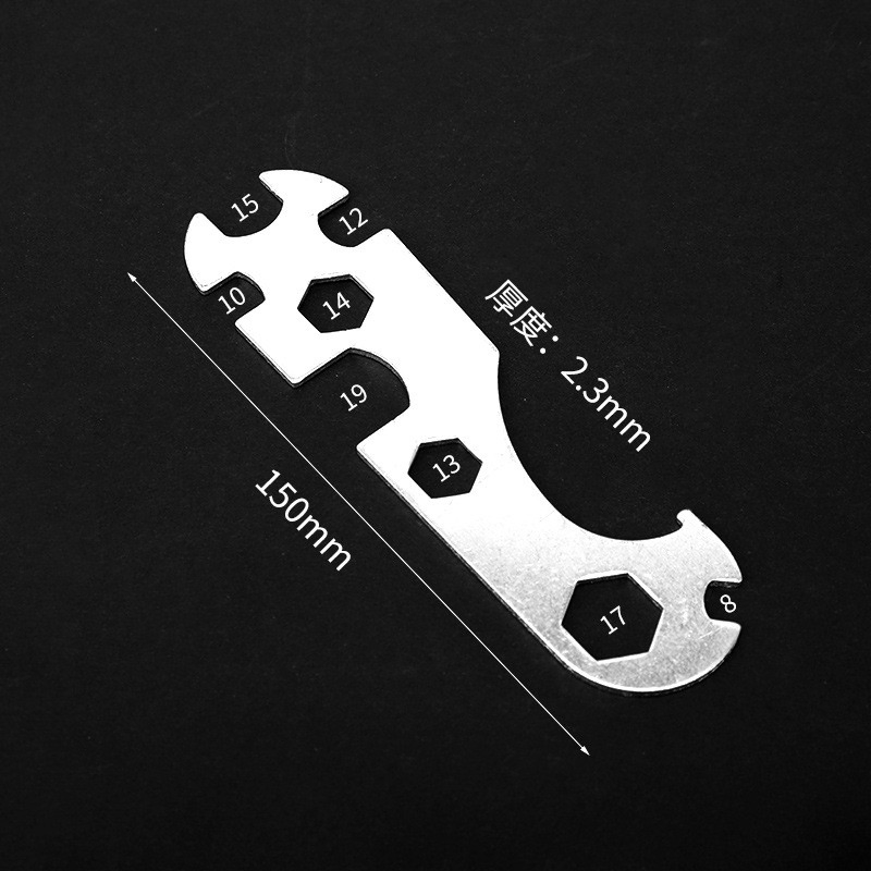 Ferramenta Multifuncional 6 em 1 Chave de Wrench Cruzada de Extremidade Aberta de Aço Ferramenta Manual Portátil para Reparos Automotivos