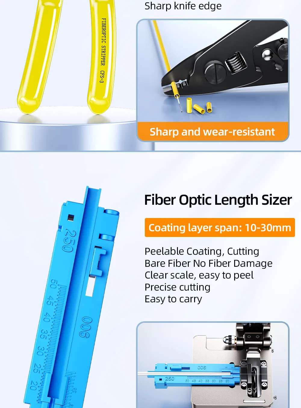 Kit Completo de Ferramentas para Emenda e Terminação de Fibra para Instalação e Manutenção de FTTH