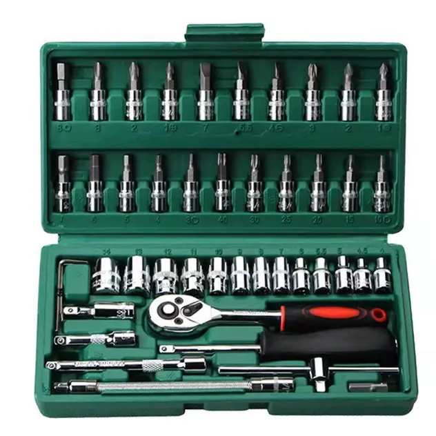 Kit de Ferramentas para Reparação Automotiva em Sistema Métrico com Isolamento de Grau Industrial