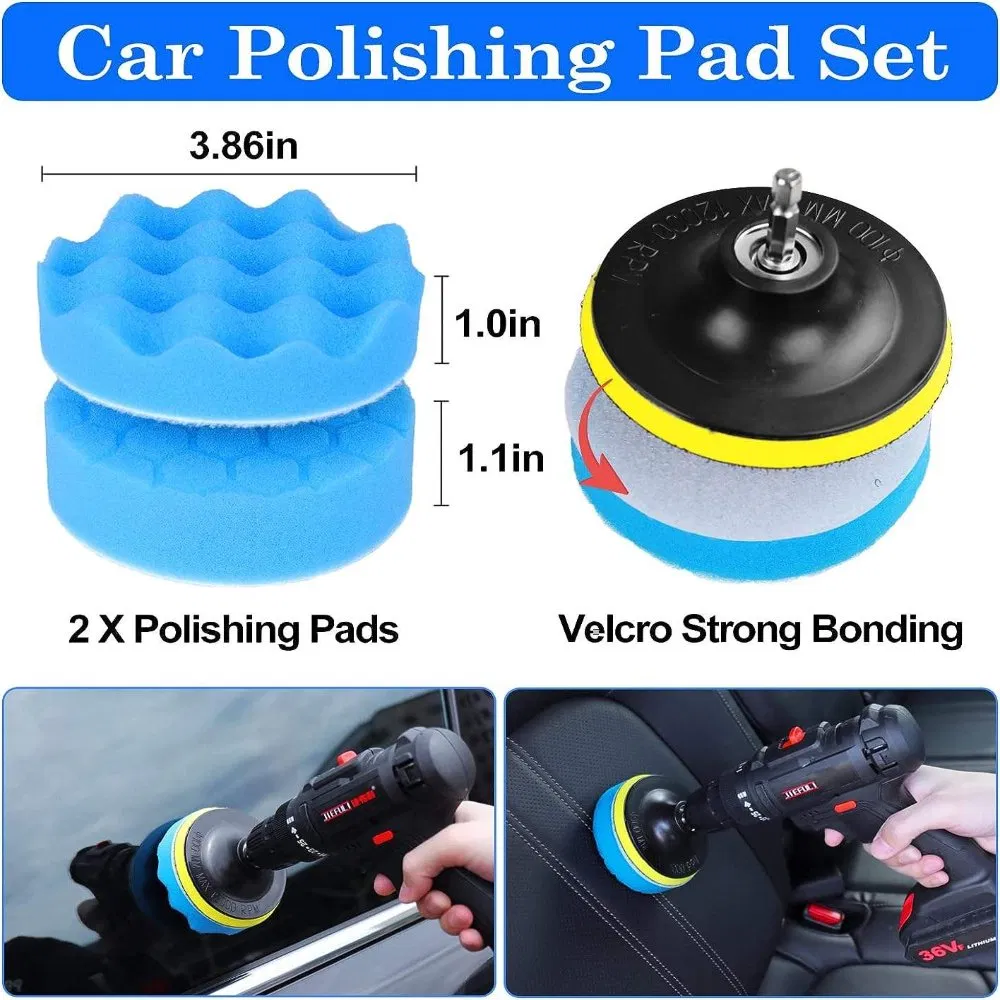 26PCS Kit de Limpeza de Carro Ecológico Conjunto de Escovas de Limpeza Profissional para Carro Luvas de Lavagem de Microfibra Escovas de Limpeza de Pneus e Rodas