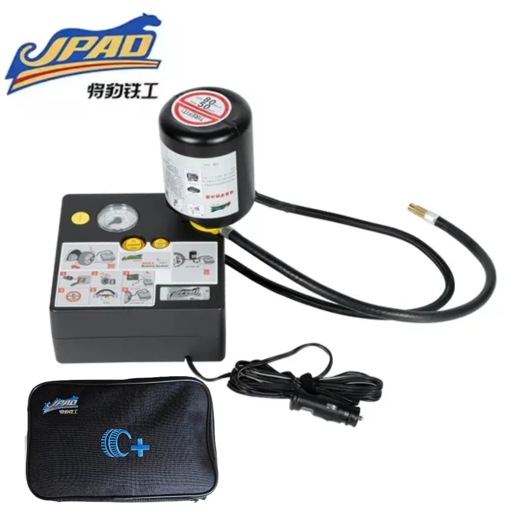 Kit de Ferramentas de Reparo de Pneus de Emergência para Veículos Elétricos de Nova Energia, Bomba Inflável Portátil Universal com 12V Bomba de Ar 180W