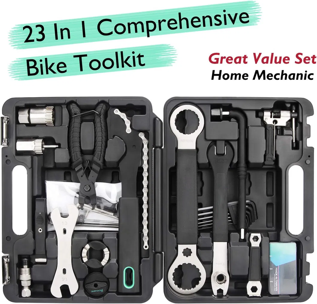 Kit de Ferramentas para Reparação de Bicicleta G-Carve Bikehand com Chave de Torque