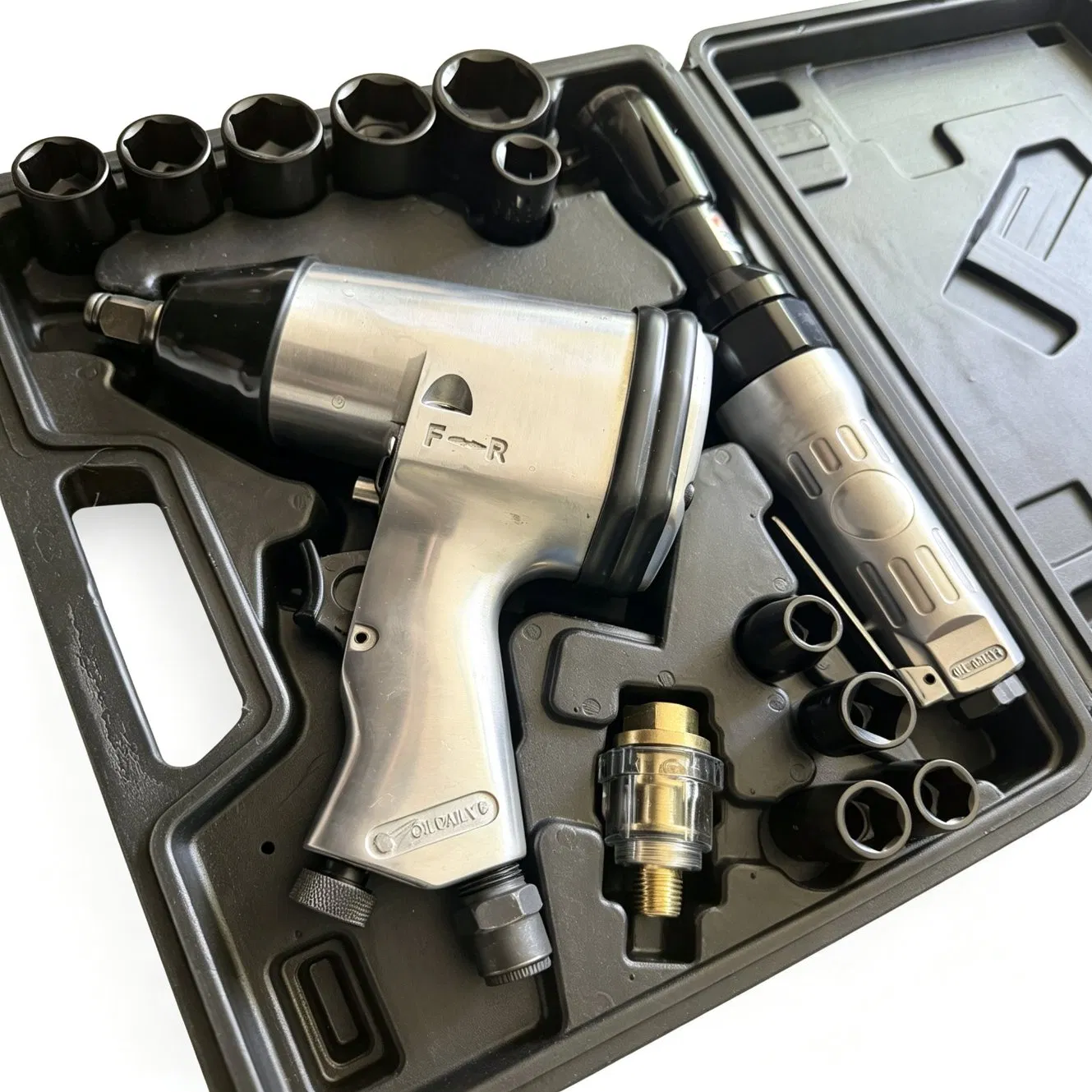 2PCS Conjunto de Ferramentas Pneumáticas Chave de Impacto a Ar para Oficina