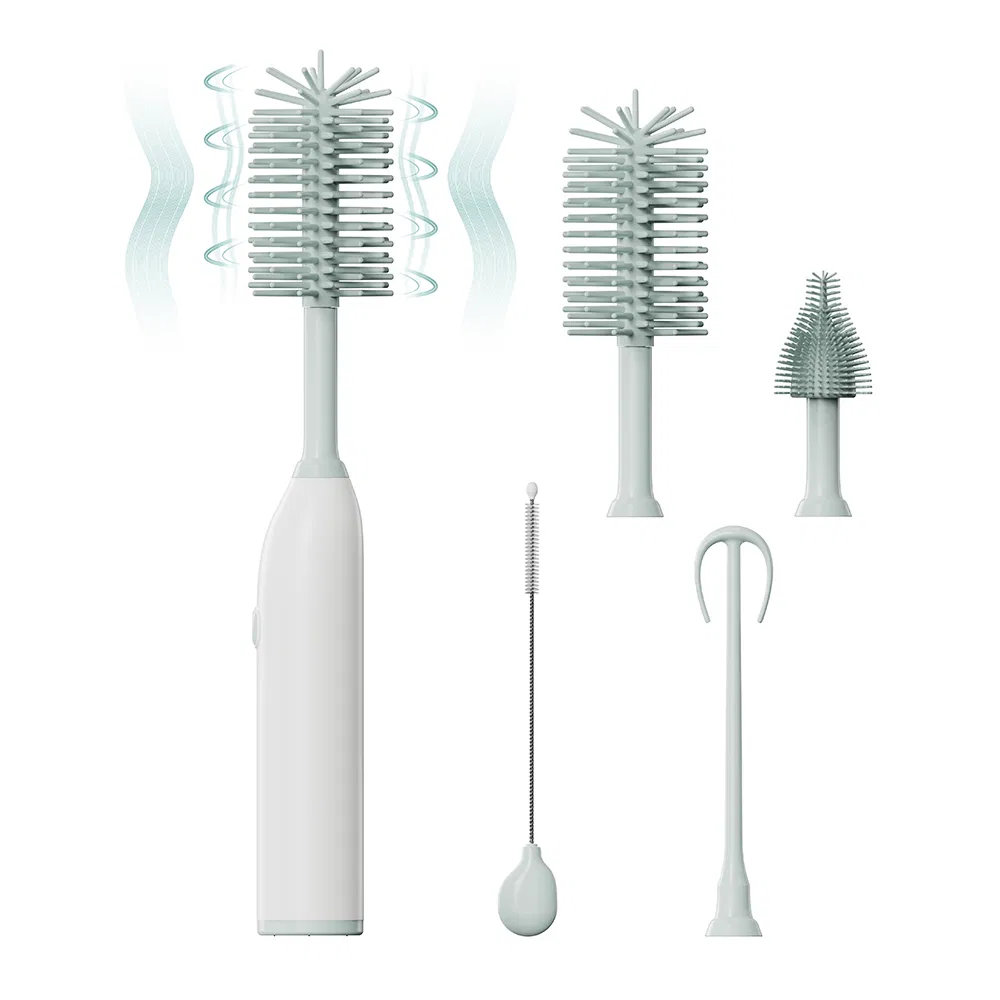 Kit de Escova para Garrafa, Design Elétrico para Melhor Limpeza - Escova de Limpeza para Garrafa de Bebê
