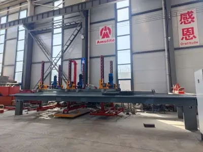 Fiber cement board machine manufacturing quality inspection at Amulite factory