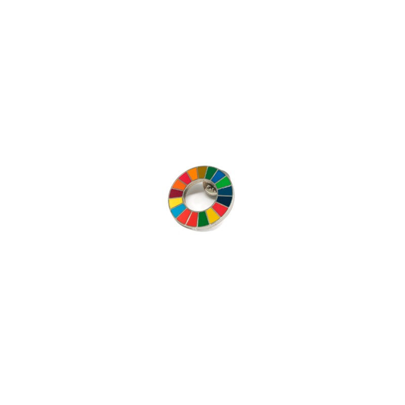 Wholesale SDG  Lapel Pin Custom Design Gold Plated Die Casting Soft Enamel Pin Badge Round Shape Coat Pins Exporter, Exporters