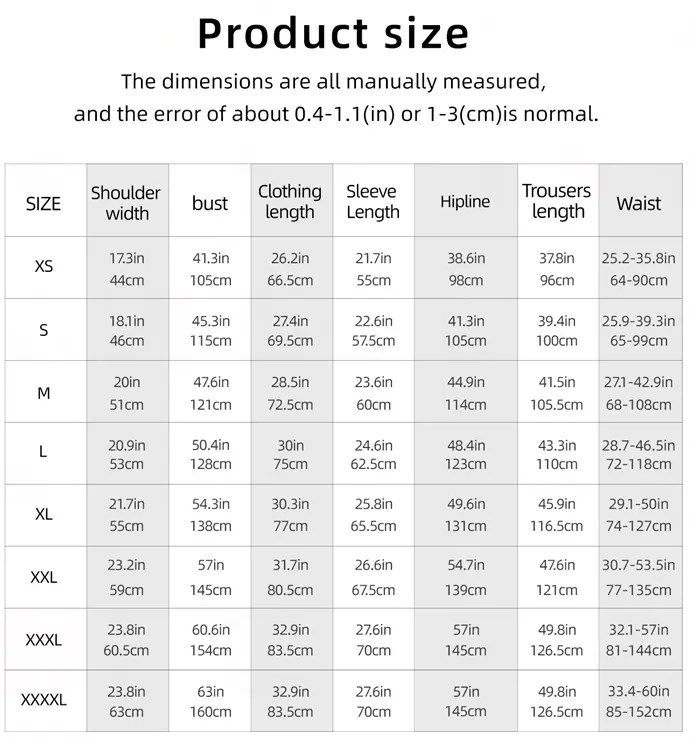 Size Guide Chart