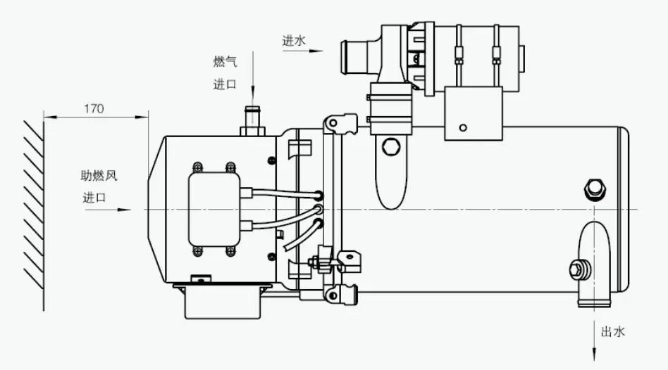 Installation space diagram