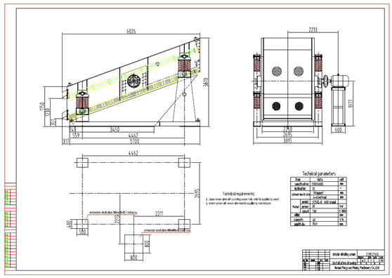 Circular Vibrating Screen Layout