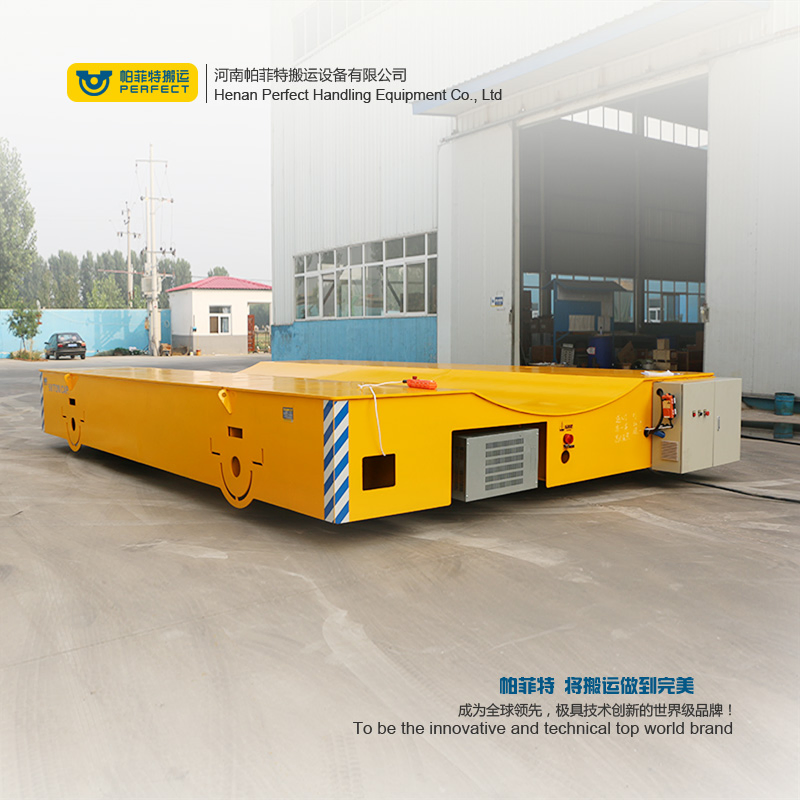 Heavy Duty Steel Pipes Rail Powered Transfer Cart Equipment