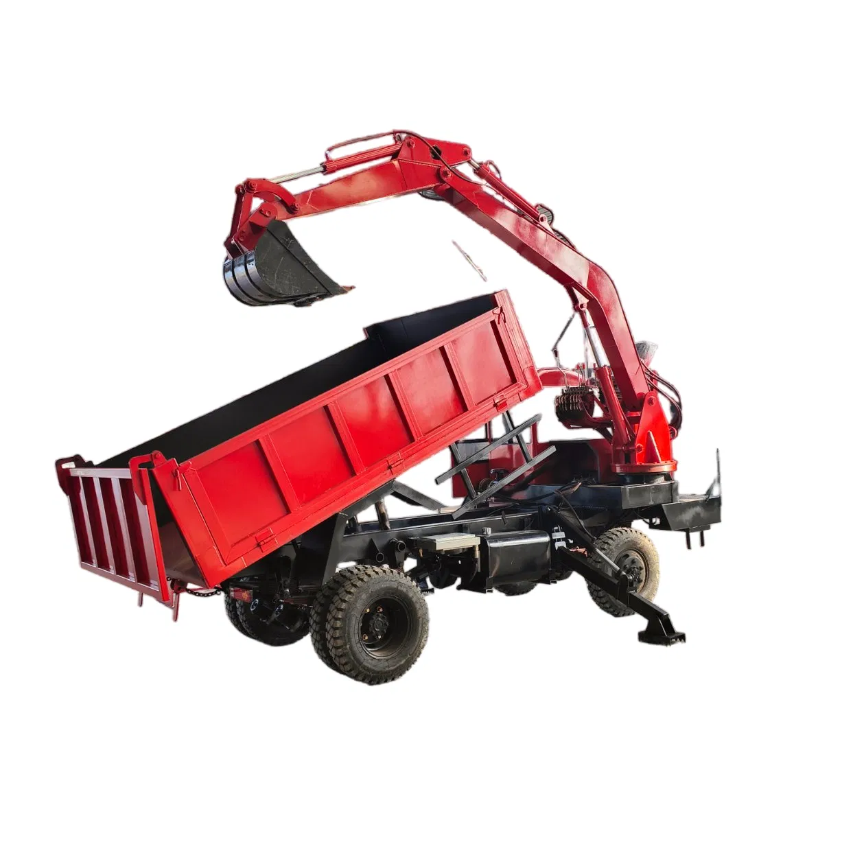 Versatile Vehicle-Mounted Excavator for Efficient Excavation and Transportation