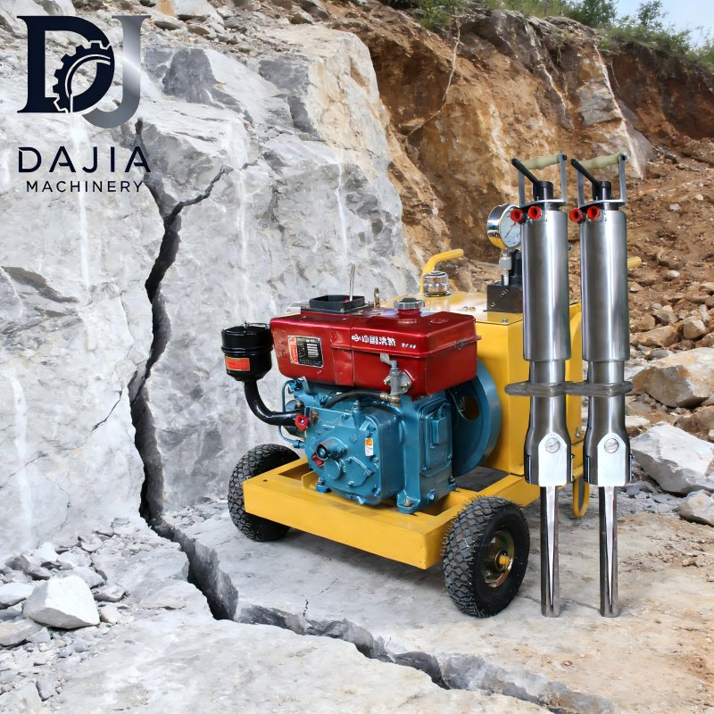 Towable Hydraulic Rock Splitters Stone Splitting Machine for Mountain Excavation