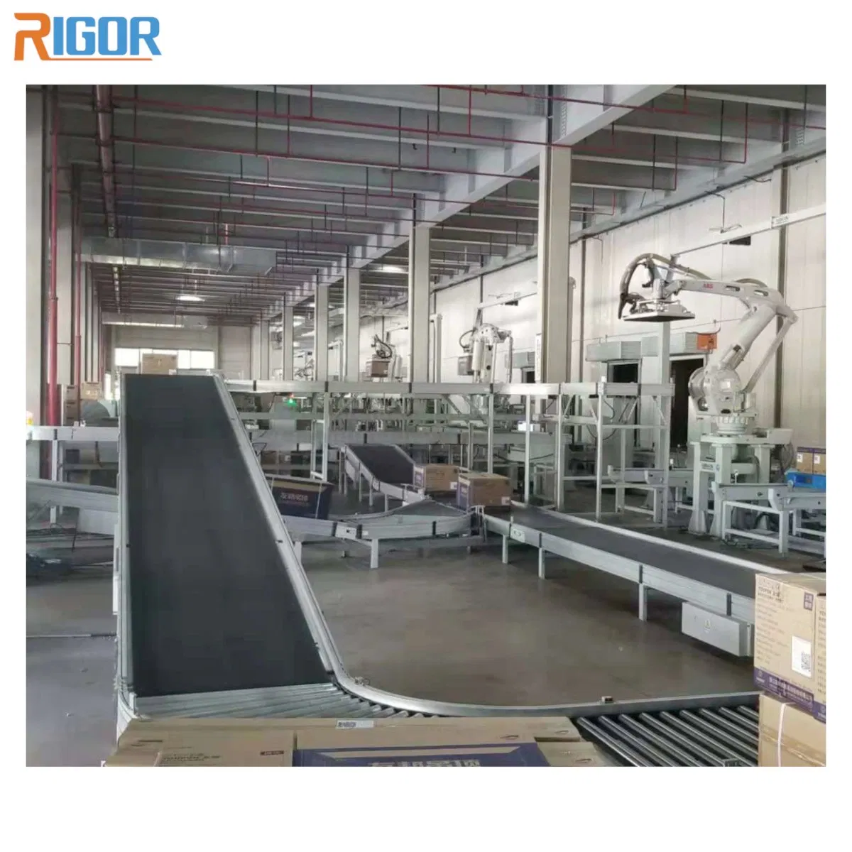 Industrial Belt Conveyor Automated Conveyor System Material Handling Belt Conveyor System