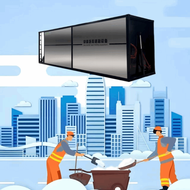 Cost Efficient Asphalt Melting System for Highway Asphalt Treatment