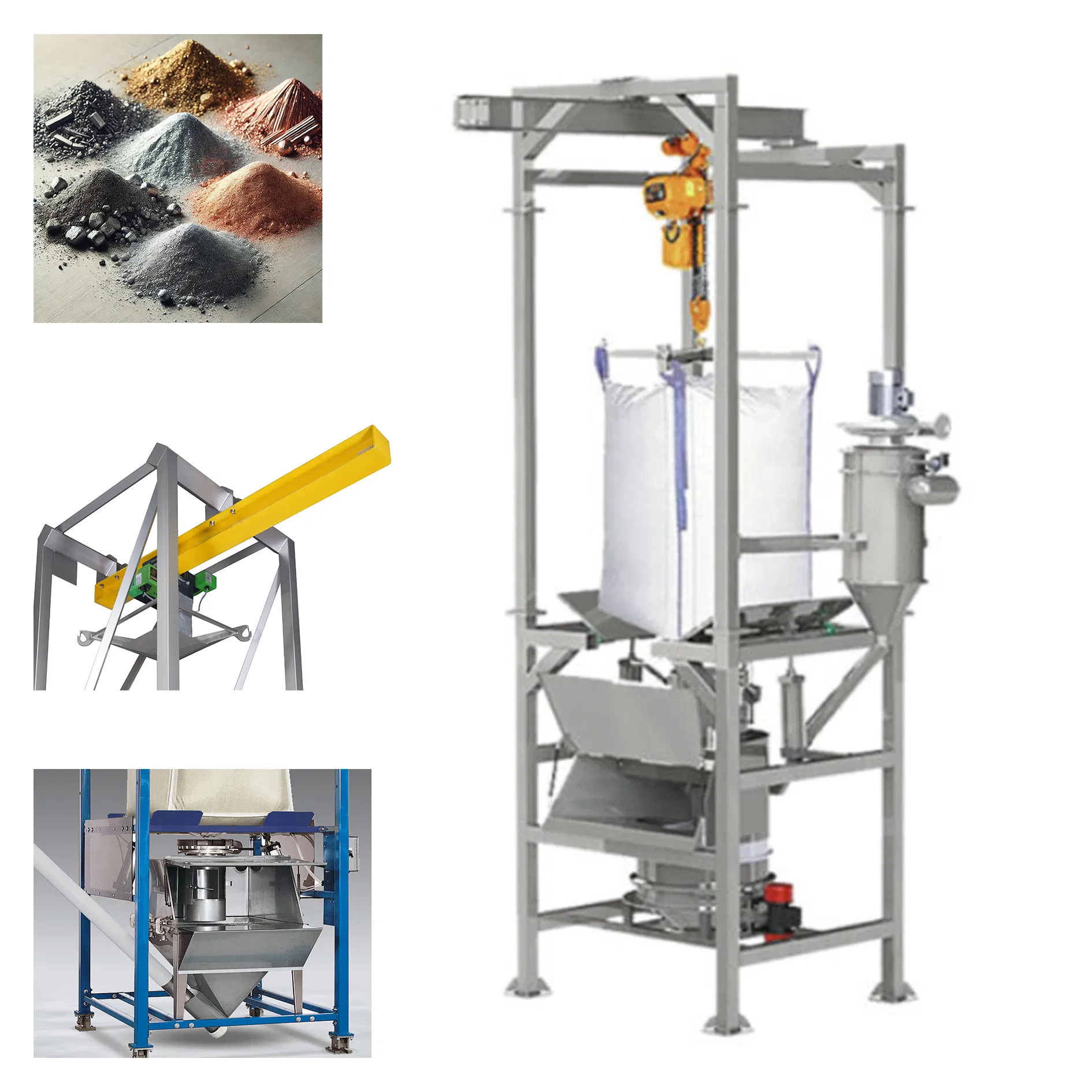 Industrial PLC-Controlled Bulk Bag Unloading System for Efficient Material Handling