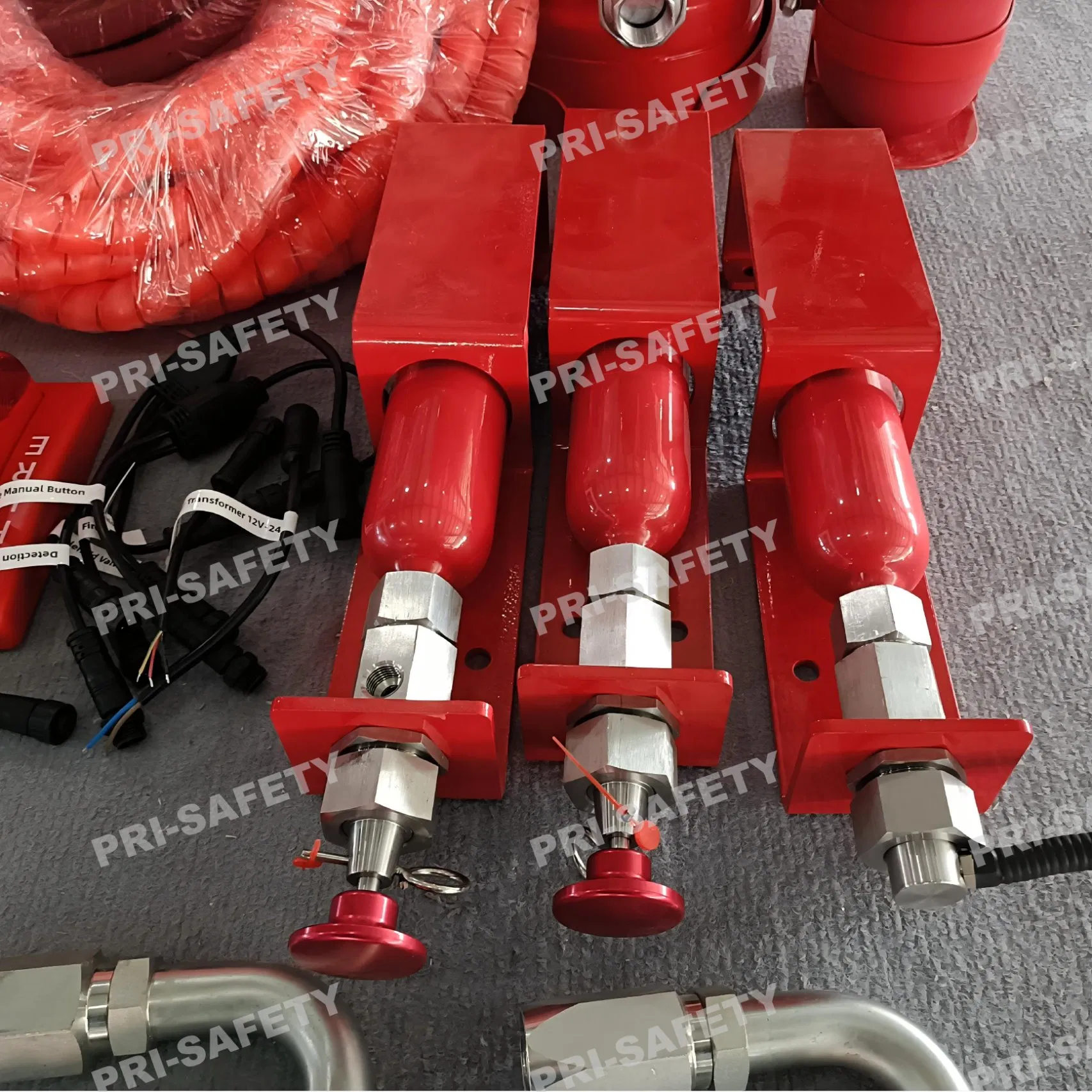 Cartridge Type Vehicle Fire Suppression System for Underground Mining Equipment 25kg Dry Powder Vehicle Fire System Haul Trucks Ultra-Class Trucks