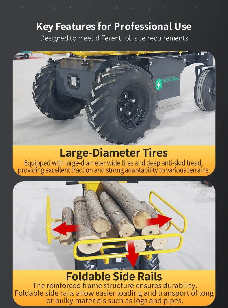 Electric Construction Material Dumper Site Transport Vehicle System