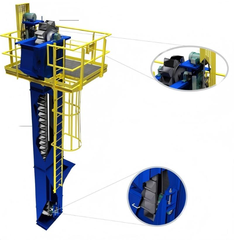 Heavy-Duty Bucket Elevators Heat Resistant Efficient Vertical Conveyor System
