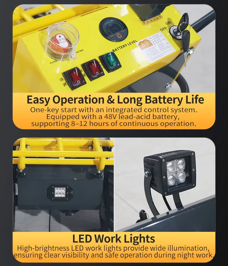 Electric Construction Material Dumper Site Transport Vehicle System