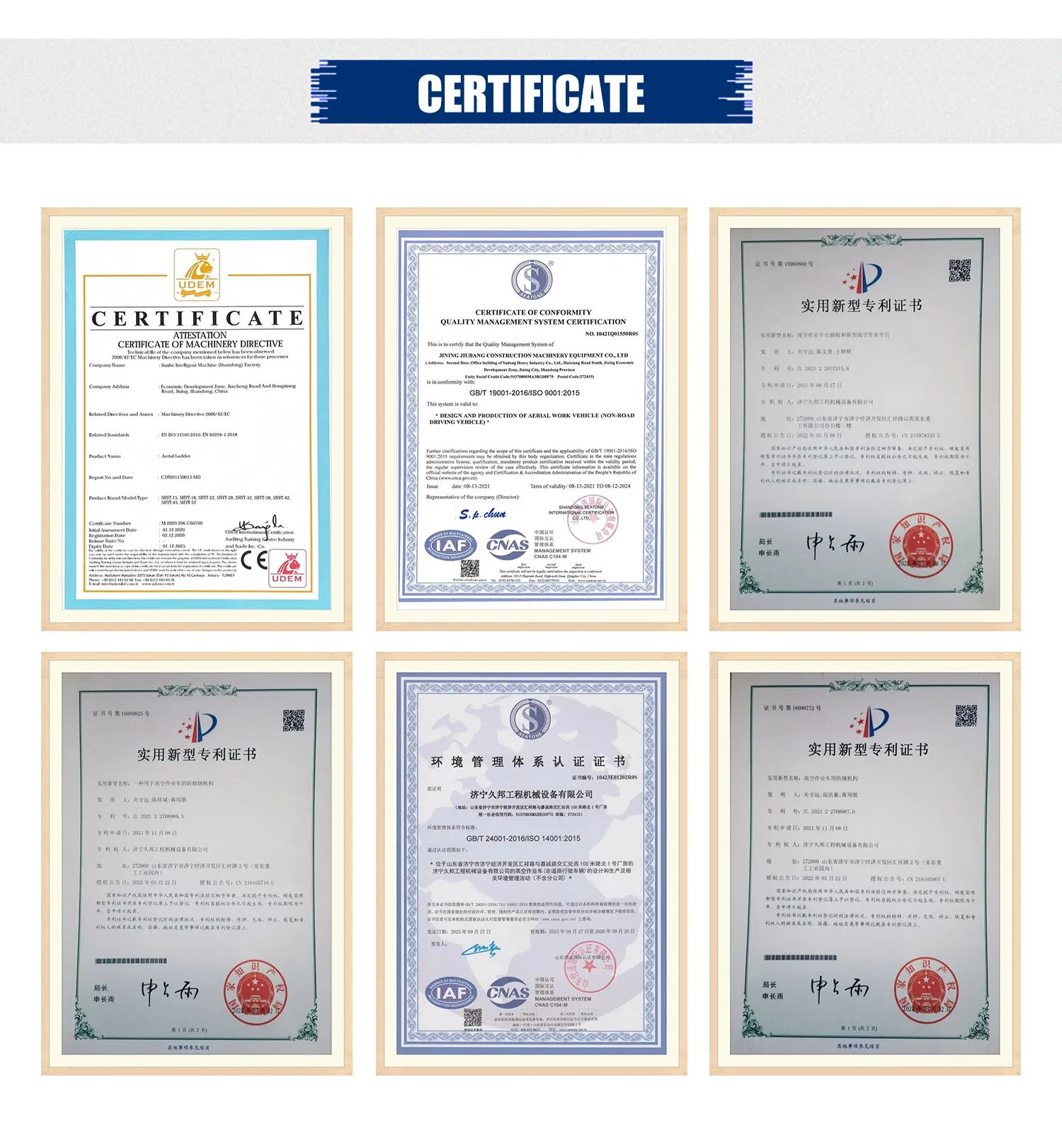 Certifications