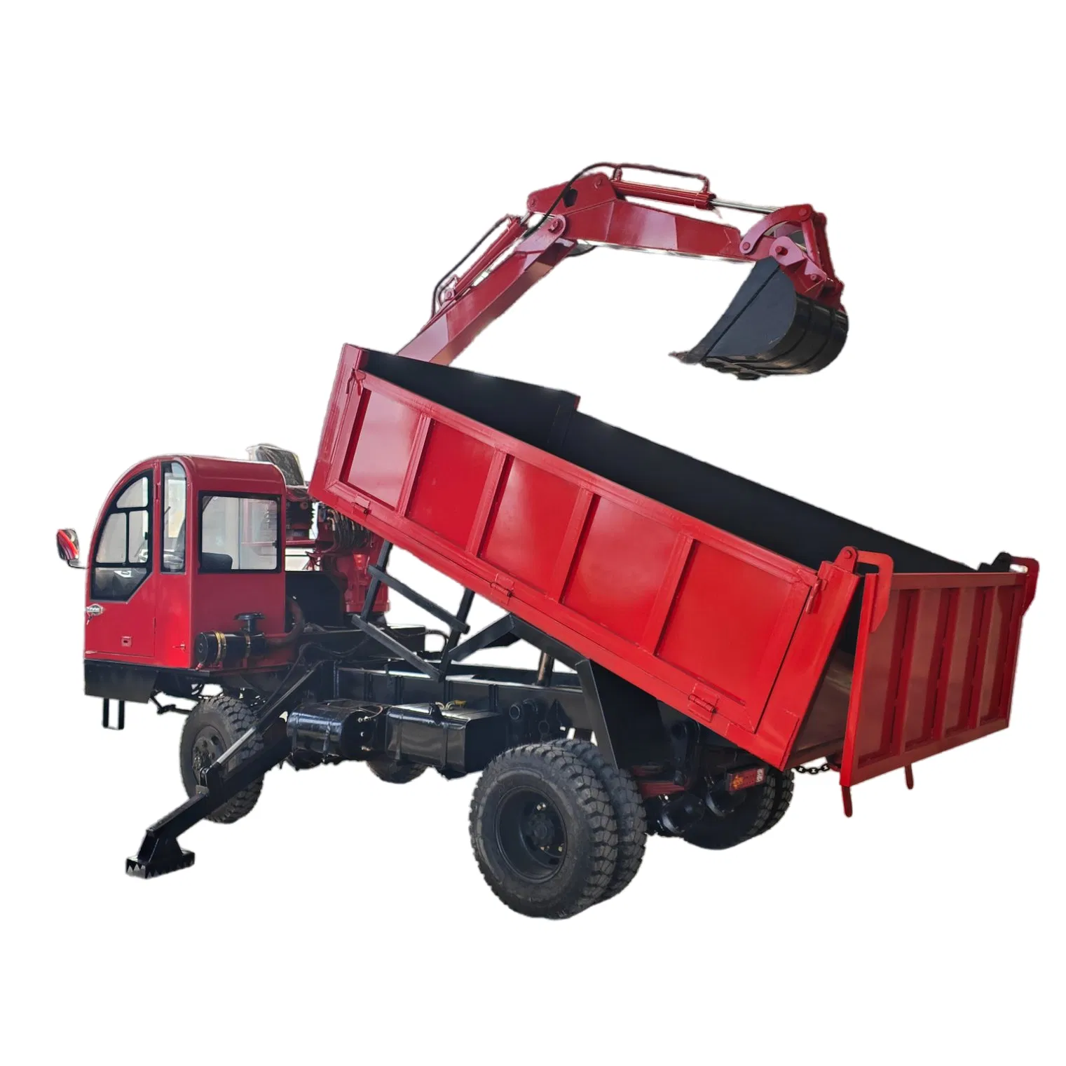 Versatile Vehicle-Mounted Excavator for Efficient Excavation and Transportation