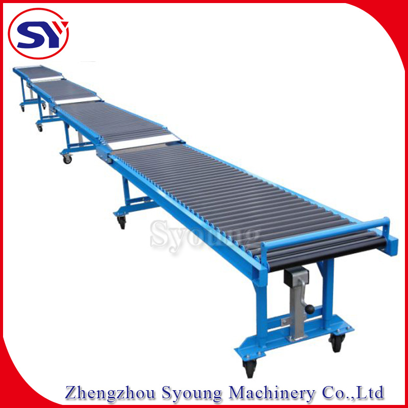 Heavy Duty Telescopic Gravity Roller Conveyor for 20" 40" Container Unloading