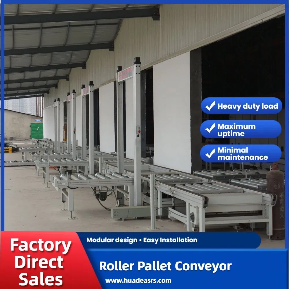 Industrial Pallet Conveyor System for Efficient Warehouse Transport and Material Handling