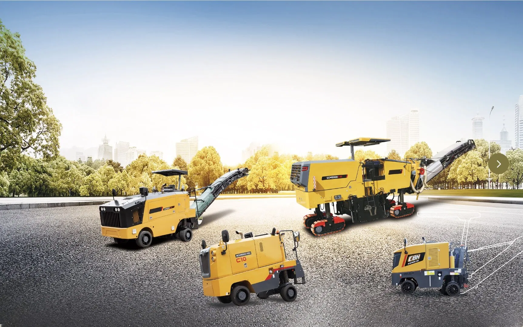 High-Production 500HP Road Milling Machine 10h Advanced System Scm500c-10h