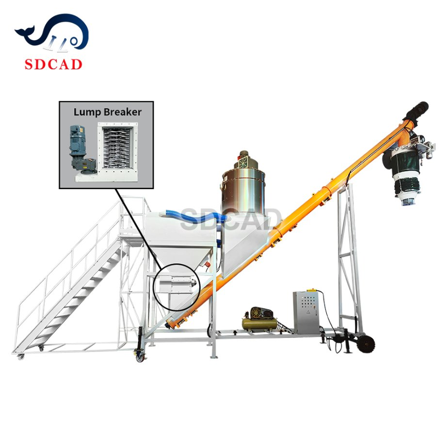 Jumbo Big Bag Bulk Material Powder Cement Fly Ash Loading Unloading Conveying Bulk Truck System