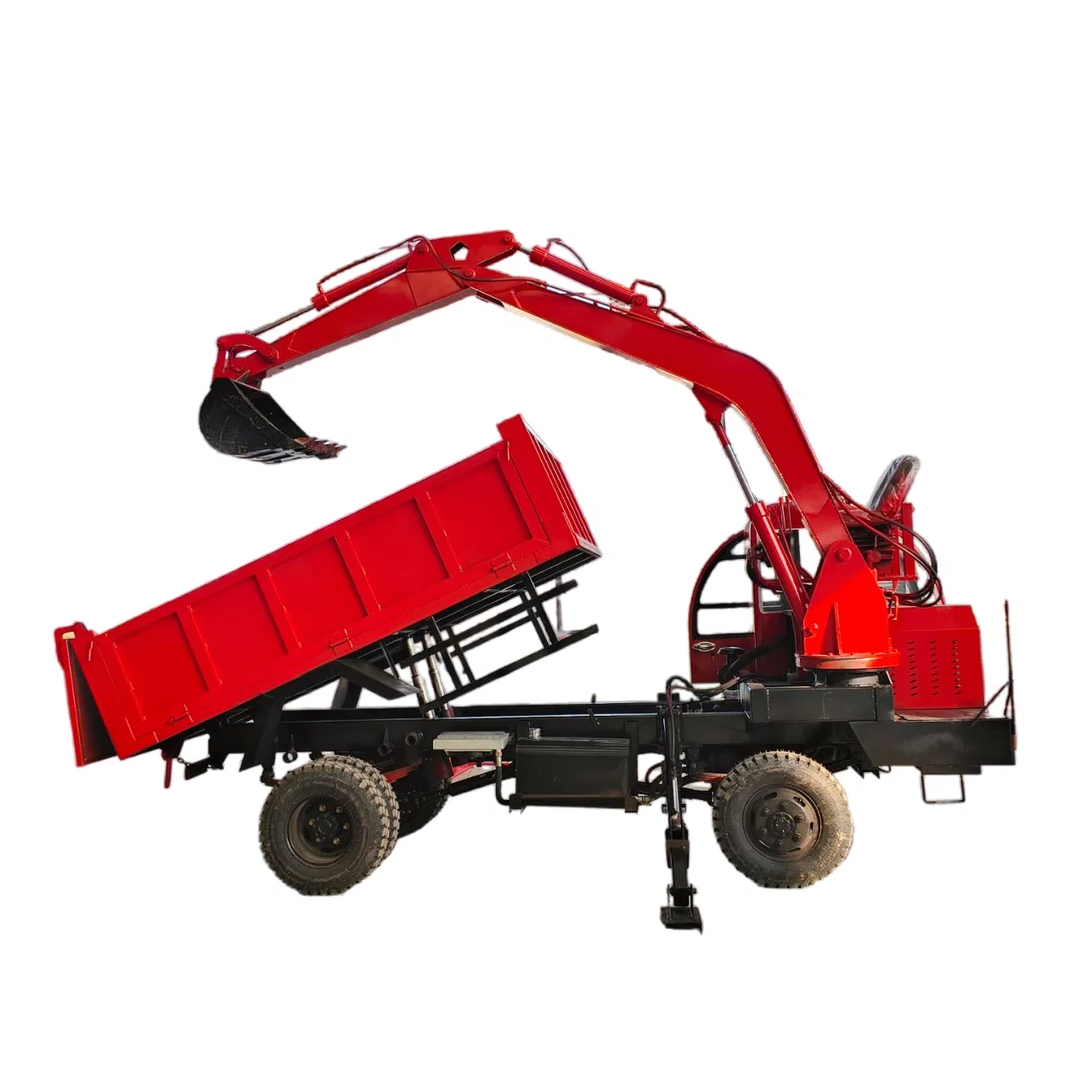 Versatile Vehicle-Mounted Excavator for Efficient Excavation and Transportation