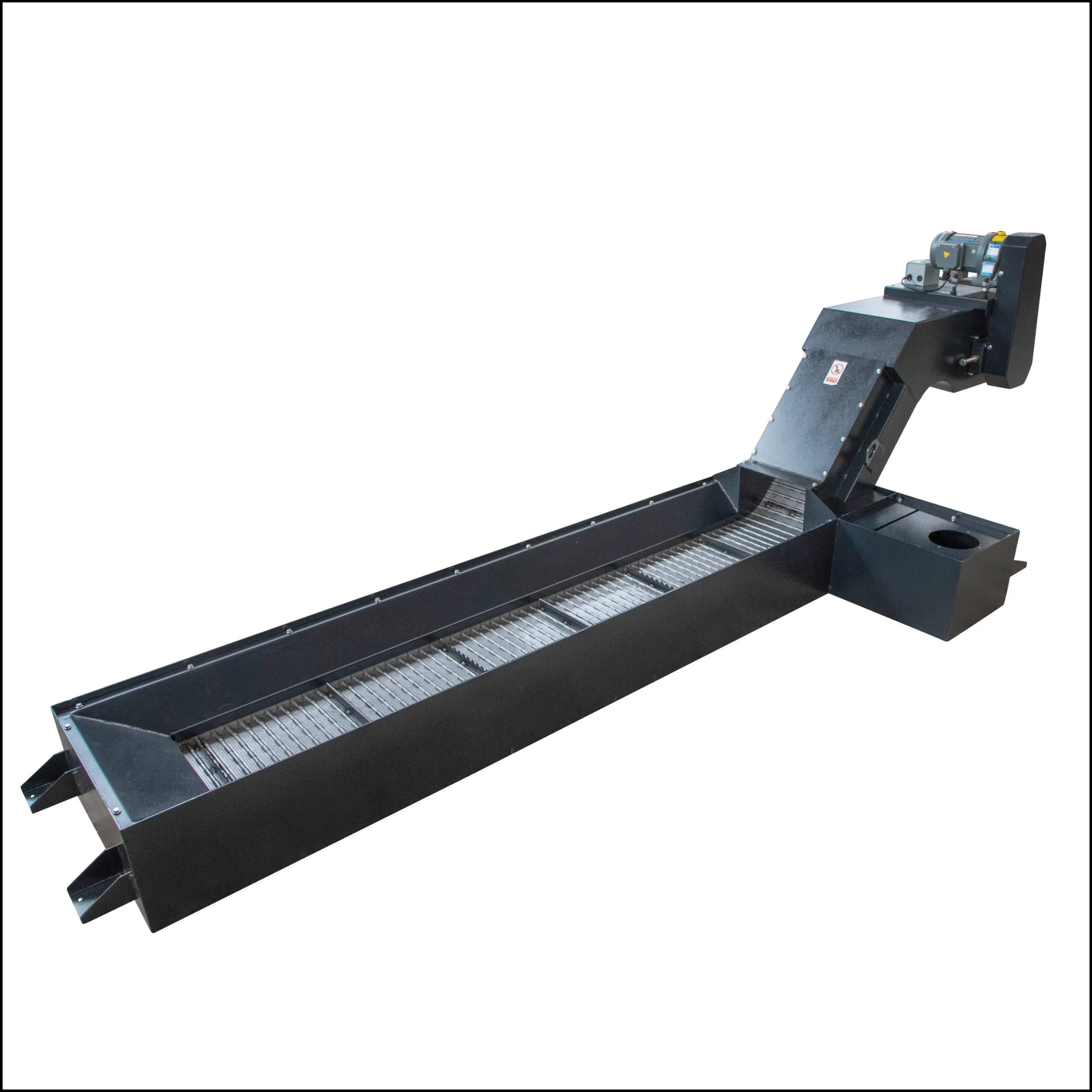 Heavy-Duty Enclosed Hinged Belt Chips Conveyor for Contamination Free Industrial Waste Transport