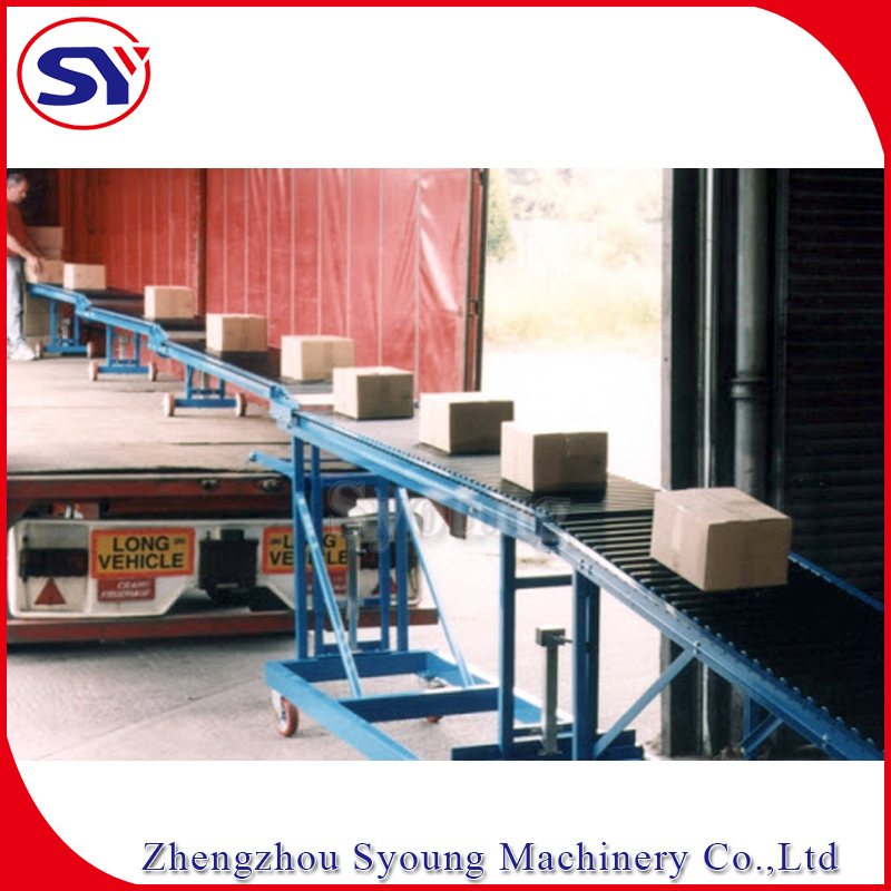 Heavy Duty Telescopic Gravity Roller Conveyor for 20" 40" Container Unloading